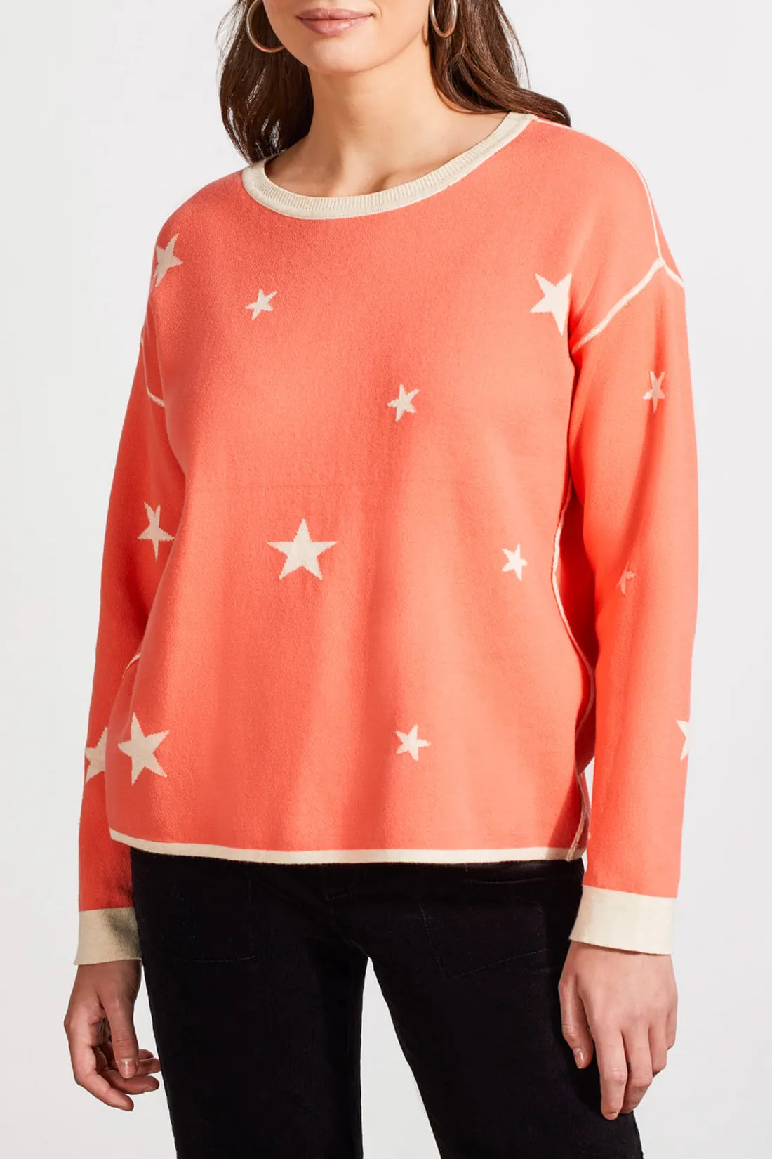 Long Sleeve Crew Neck Reversible Sweater