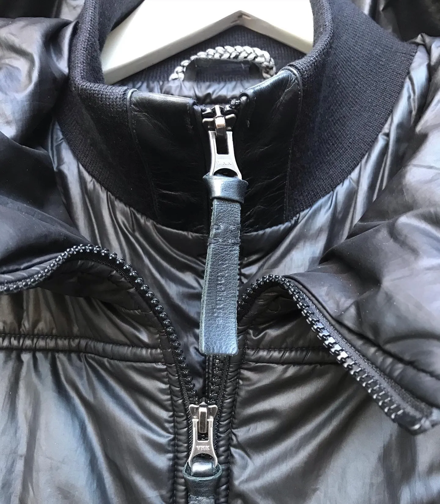 MACKAGE Puffer Coat With Leather Trims