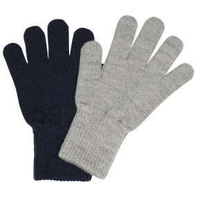 MELTON Mix lysegrå Mel Blue Comfy handsker 2-pack