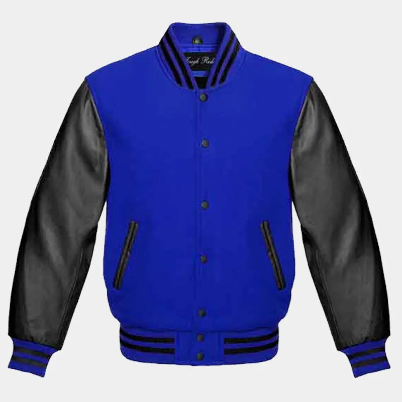 Men Best Genuine Style Letterman Leather Varsity Jacket