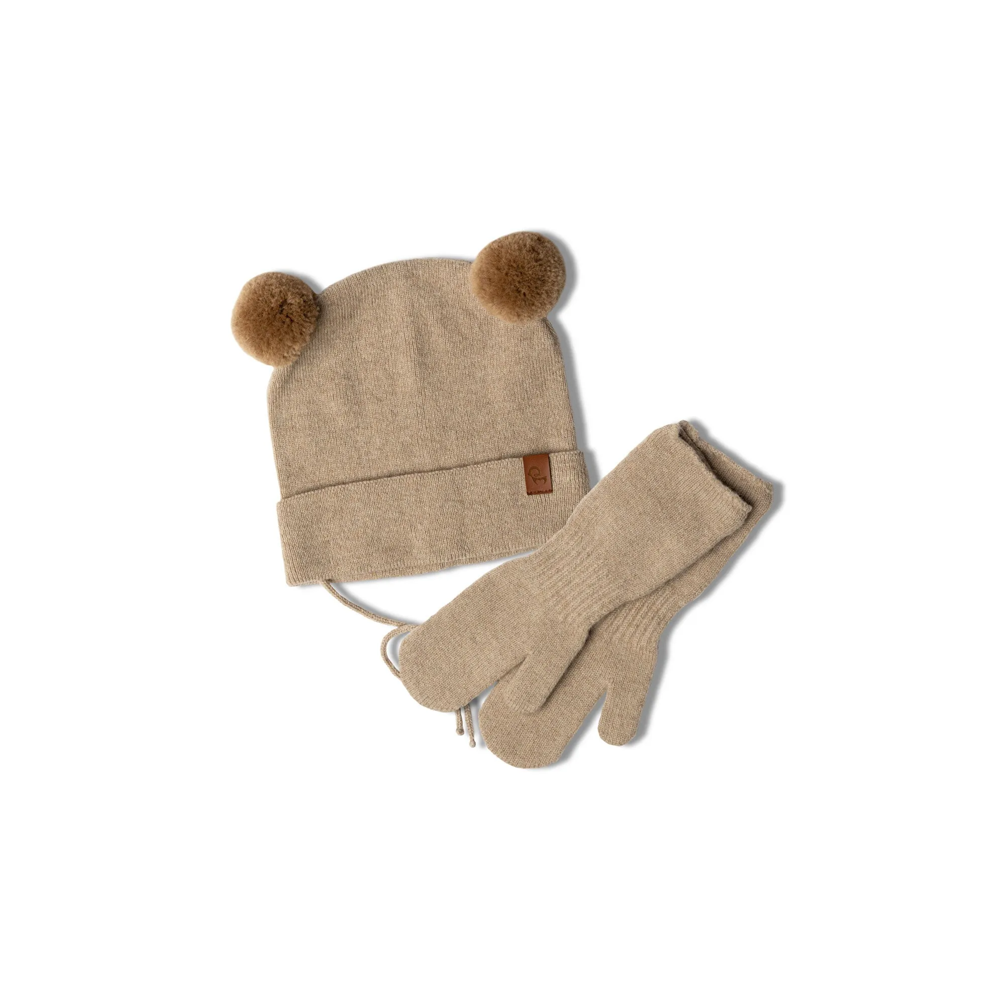 MENIQUE Knit Baby Beanie & Mittens 2-Piece