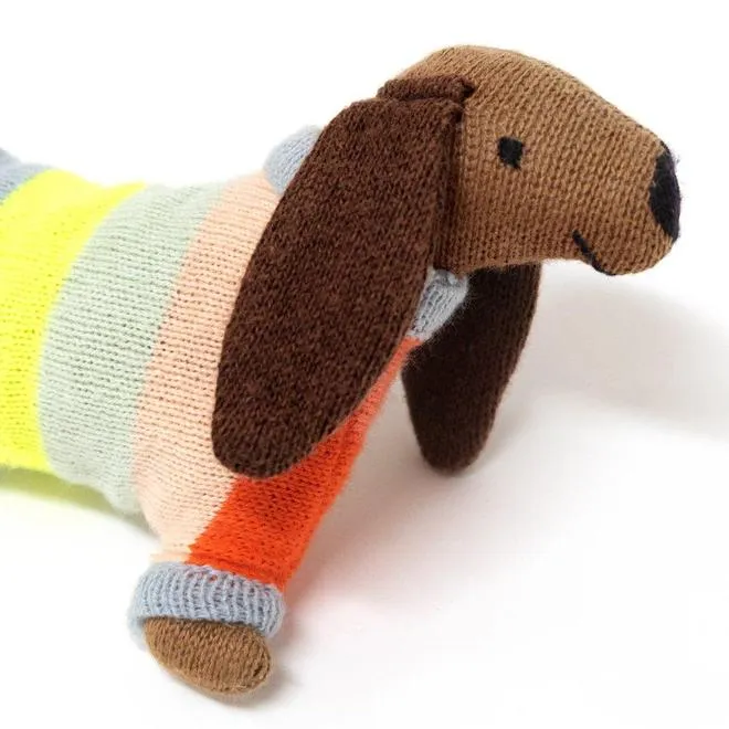 Meri Meri Sausage Dog Baby Rattle