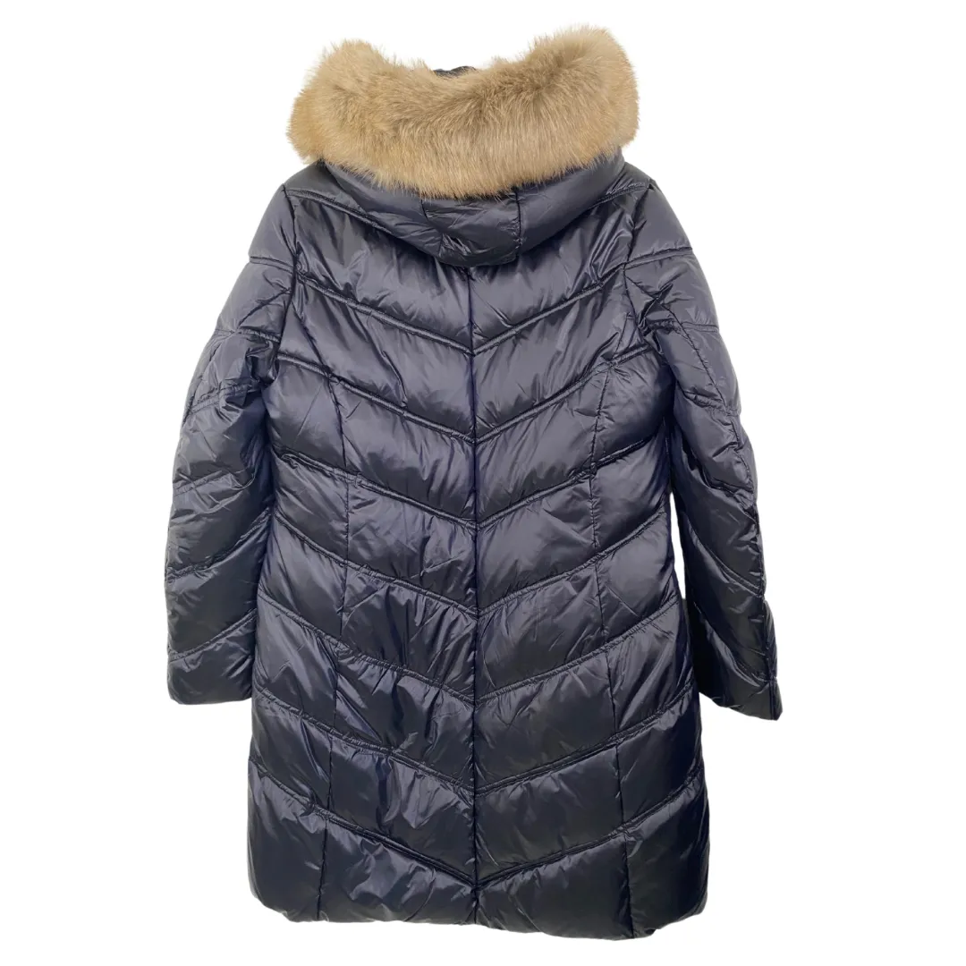 MICHAEL KORS Long Down Puffer Coat Navy SIZE L