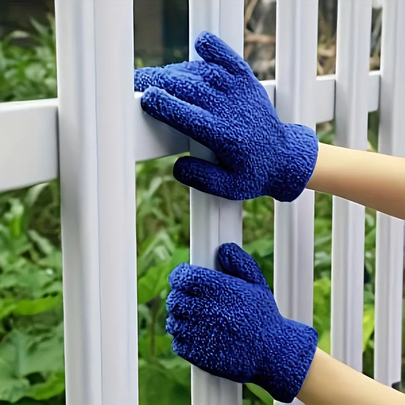 Microfiber Dusting Gloves Reusable Washable Cleaning Mittens for Home