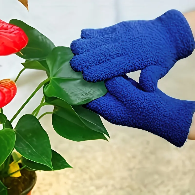 Microfiber Dusting Gloves Reusable Washable Cleaning Mittens for Home