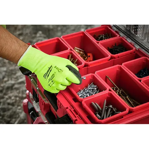 Milwaukee High Visibility Cut Level 1 Polyurethane Dipped Gloves