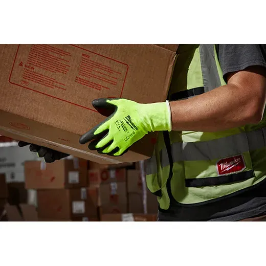 Milwaukee High Visibility Cut Level 1 Polyurethane Dipped Gloves