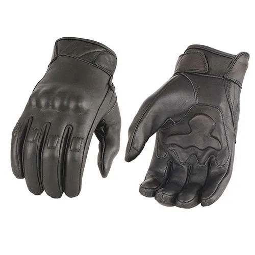 Milwaukee Leather MG7521 Men's Black Leather Gel Padded Palm