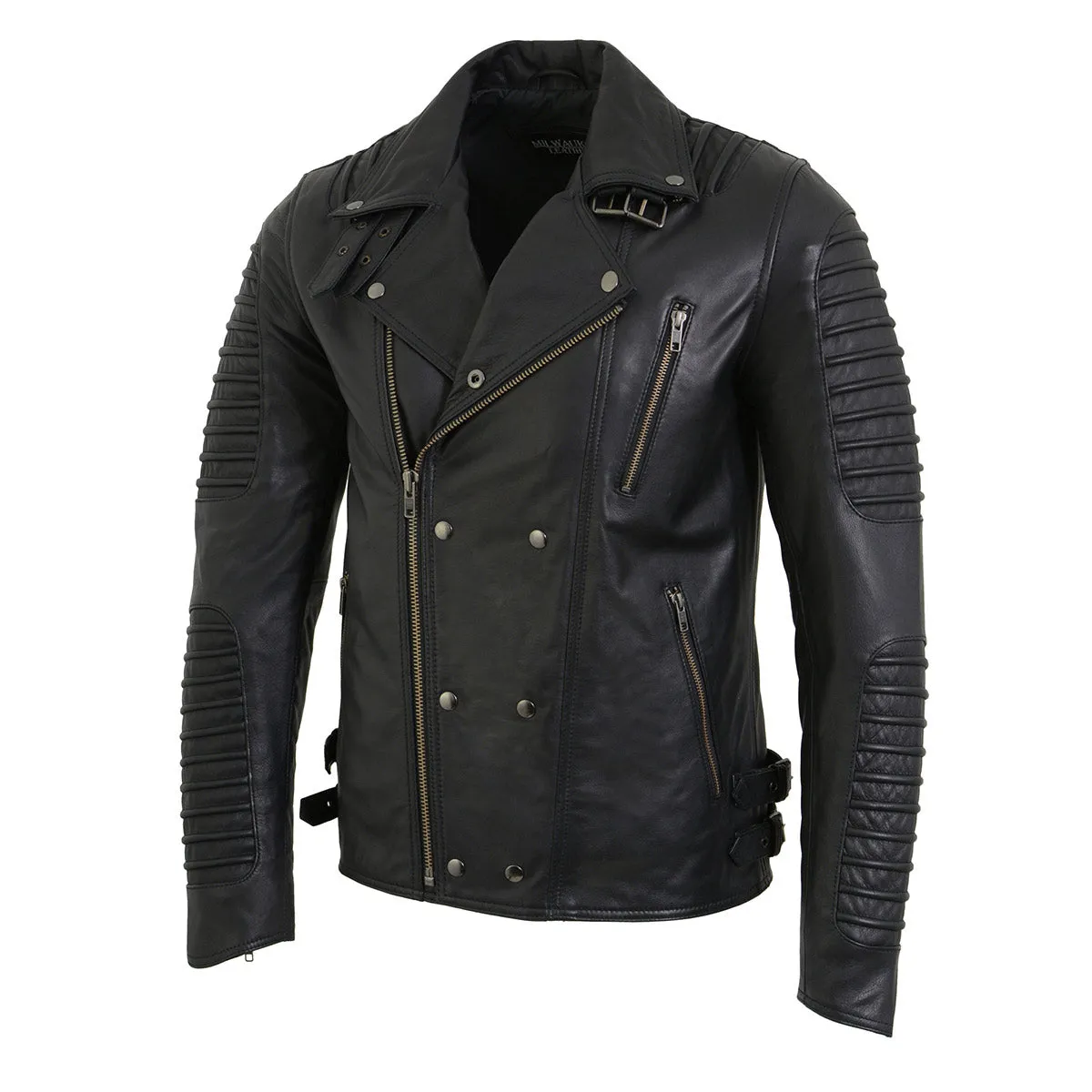 Milwaukee Leather SFM1885 Men's Black Leather Fashion Jacket with