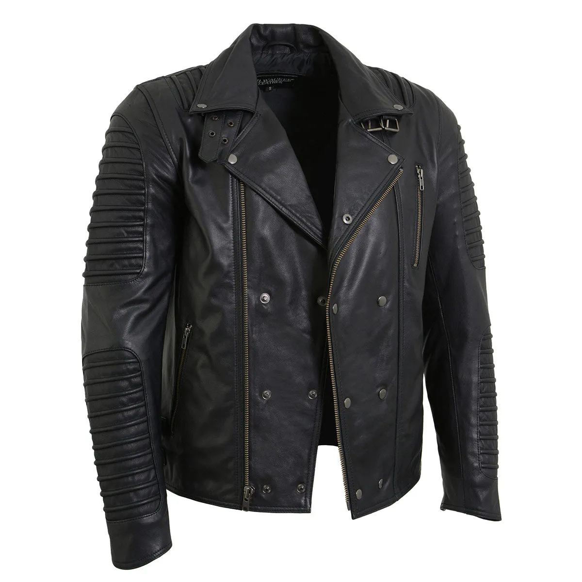 Milwaukee Leather SFM1885 Men's Black Leather Fashion Jacket with