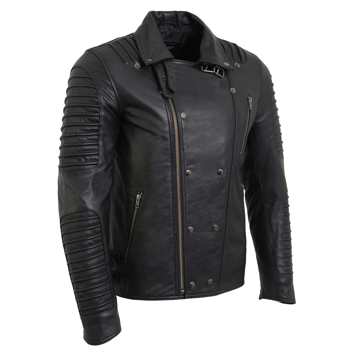 Milwaukee Leather SFM1885 Men's Black Leather Fashion Jacket with