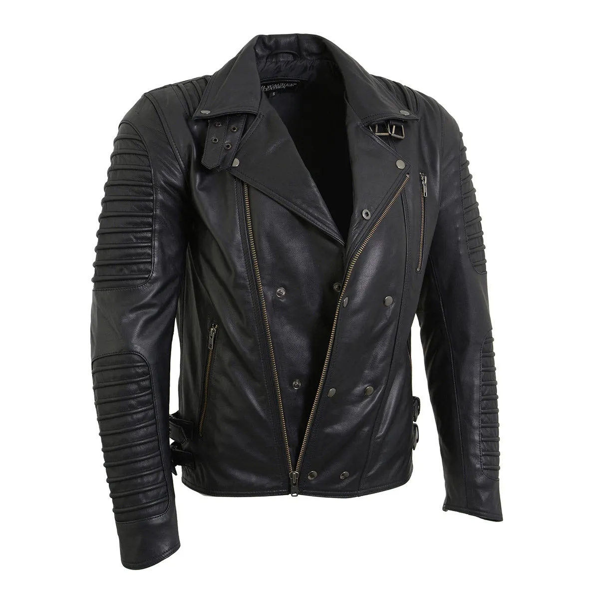 Milwaukee Leather SFM1885 Men's Black Leather Fashion Jacket with