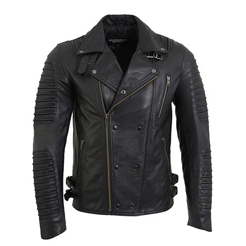 Milwaukee Leather SFM1885 Men's Black Leather Fashion Jacket with