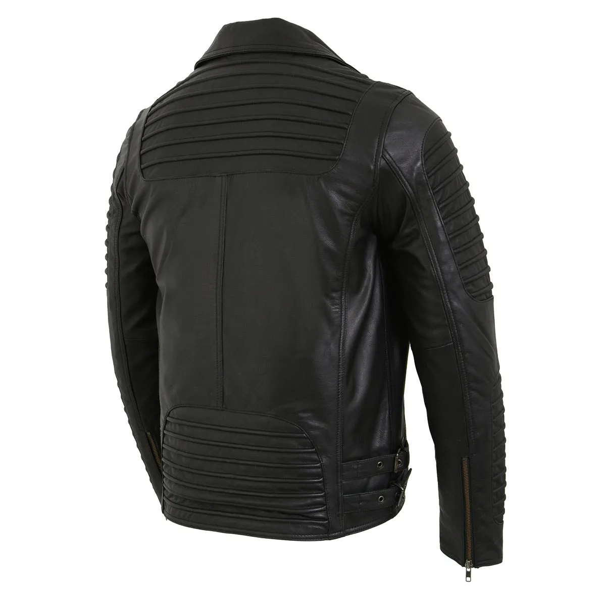 Milwaukee Leather SFM1885 Men's Black Leather Fashion Jacket with