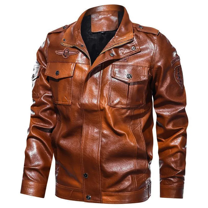 Motorcycle PU leather jacket