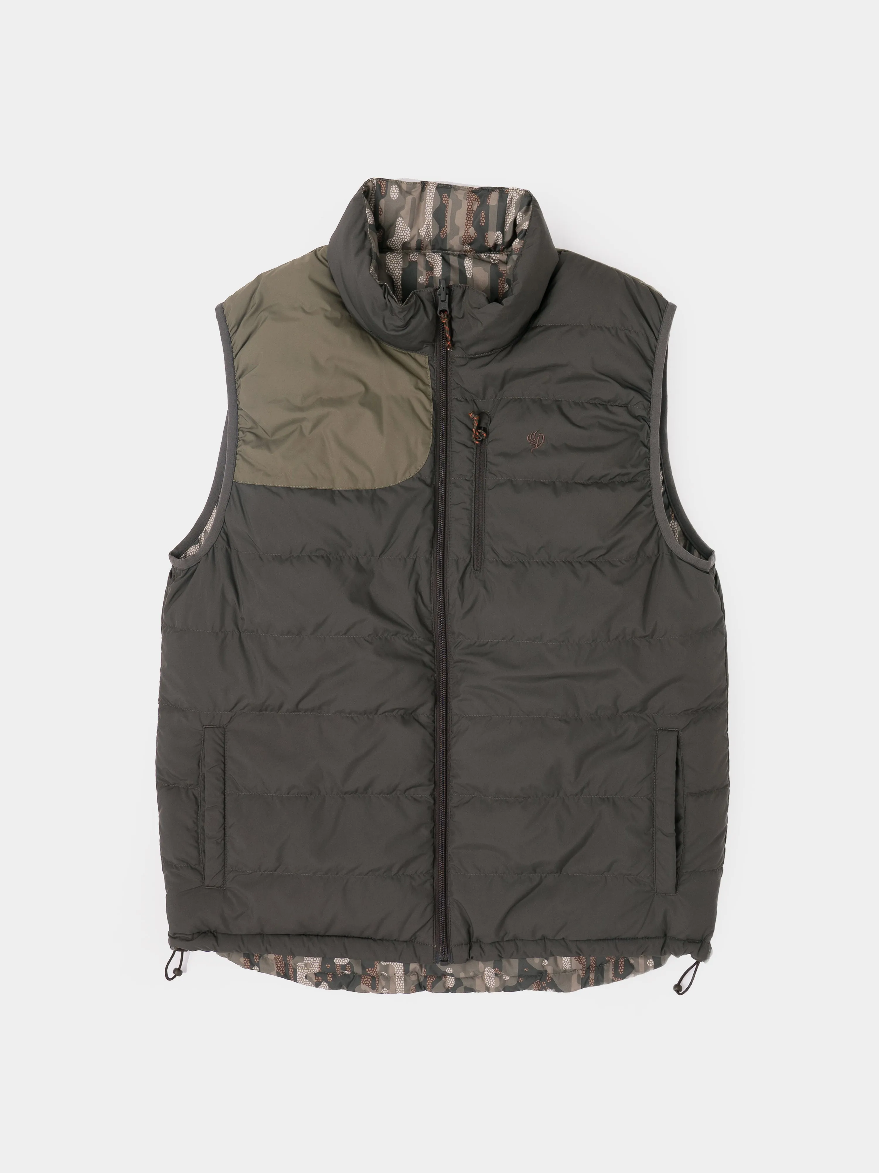 M's DryDown Reversible Vest - Raven / Woodland