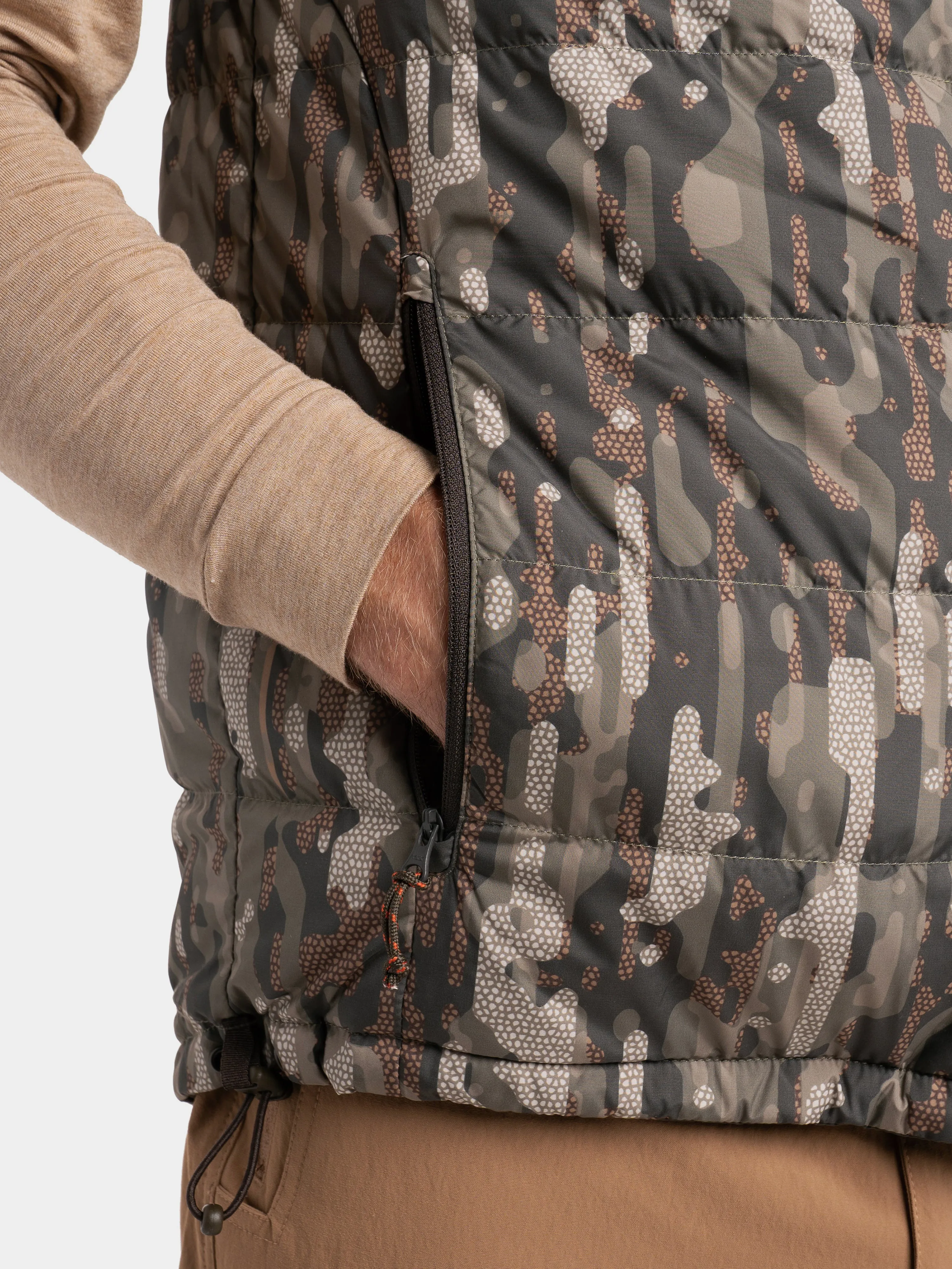 M's DryDown Reversible Vest - Raven / Woodland