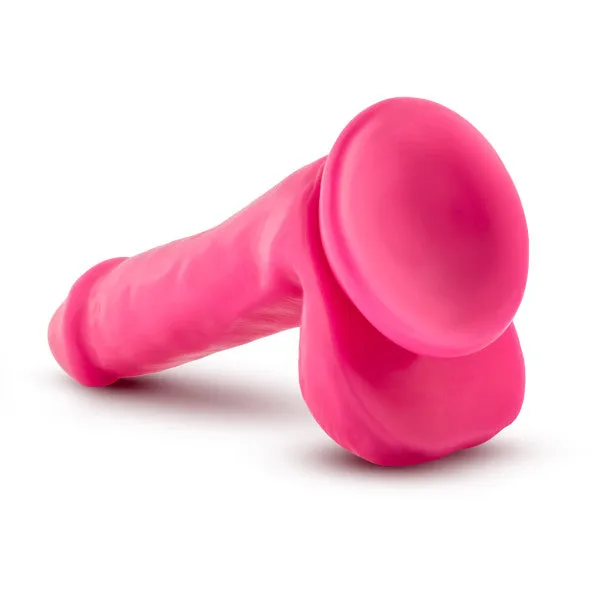 Neo 6 Dual Density Cock WBalls Neon Pink "