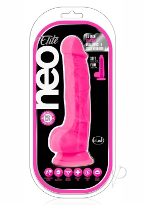 Neo Elite Dd Cock W/balls 7.5 Pink