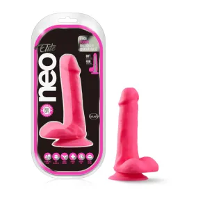 Neo Elite Neon Pink: 6.5-Inch Dildo