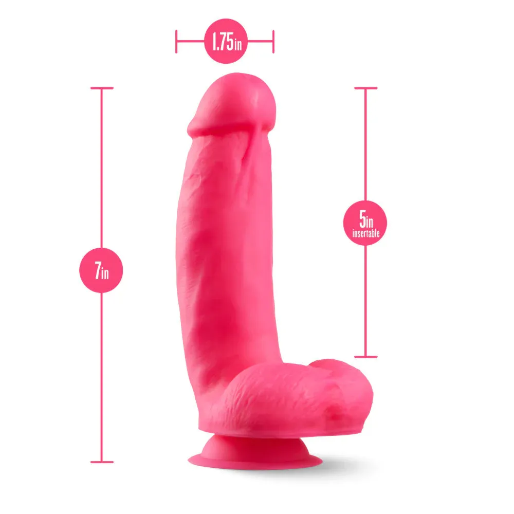 Neo Elite Neon Pink 7-Inch Long Dildo