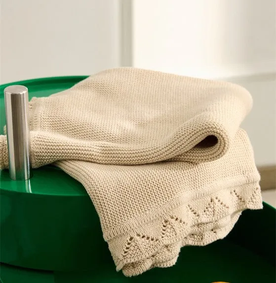 Nordic Cotton Knitted Blanket