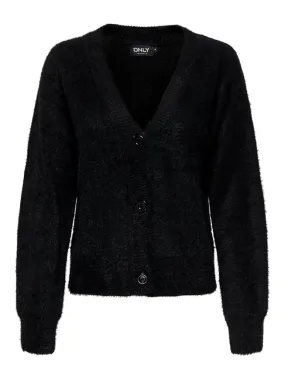 Onlella Piumo Ls Cardigan Knt Nca - Zwart