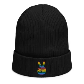 Peace Sign Gay Pride Beanie