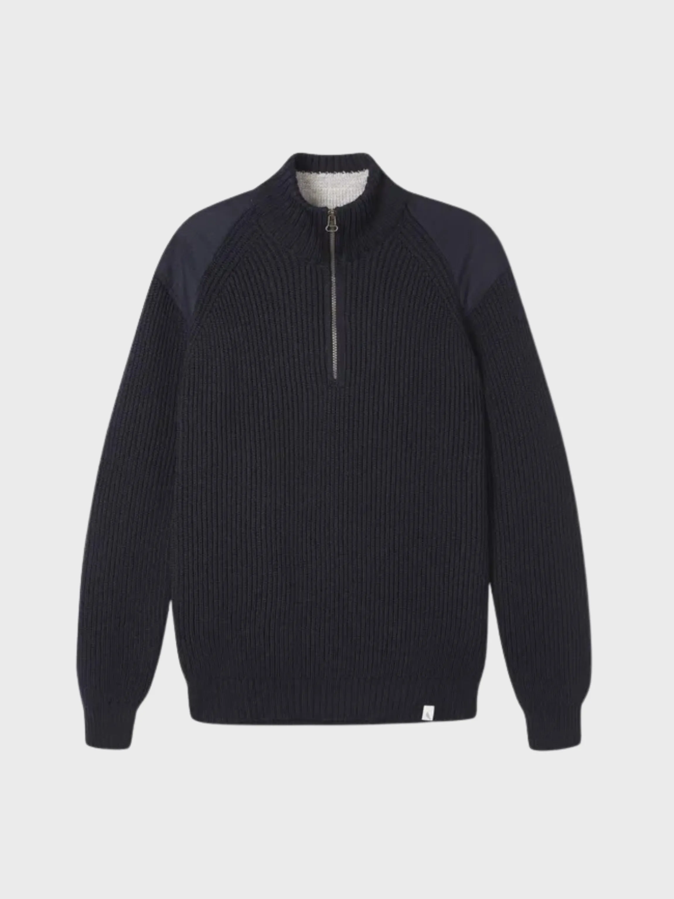 Peregrine Sweater Foxton Zip Neck Navy