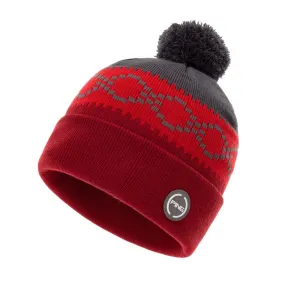 Ping Jorgen Bobble Beanie - Red/Grey