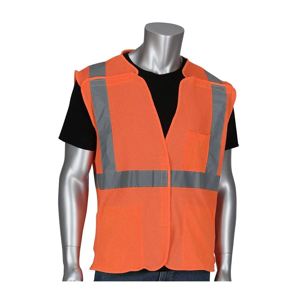 PIP 302-5PMV ANSI Type R Class 2 Mesh Breakaway Vest, 1 Each