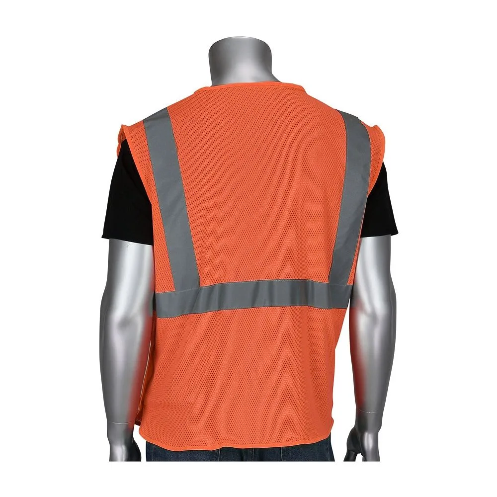 PIP 302-5PMV ANSI Type R Class 2 Mesh Breakaway Vest, 1 Each