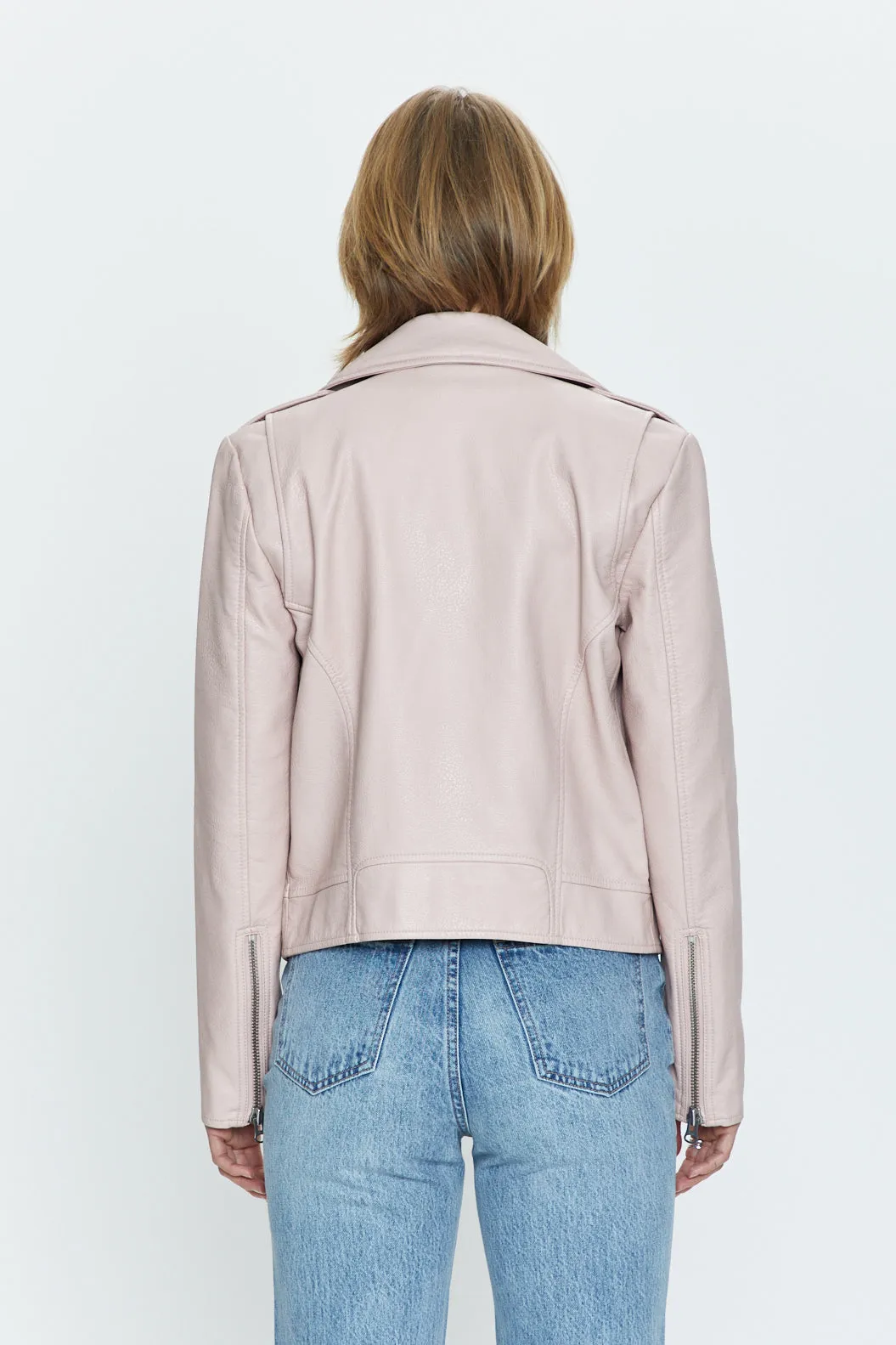 Pistola Nicolette Mod Moto Jacket in Mellow Rose