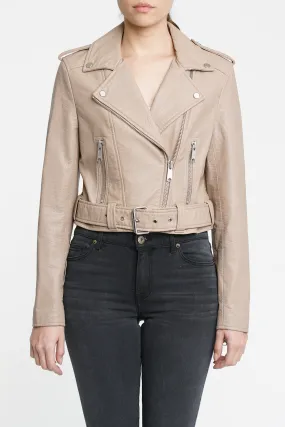 Pistola - Tracy Moto Cropped Jacket Latte