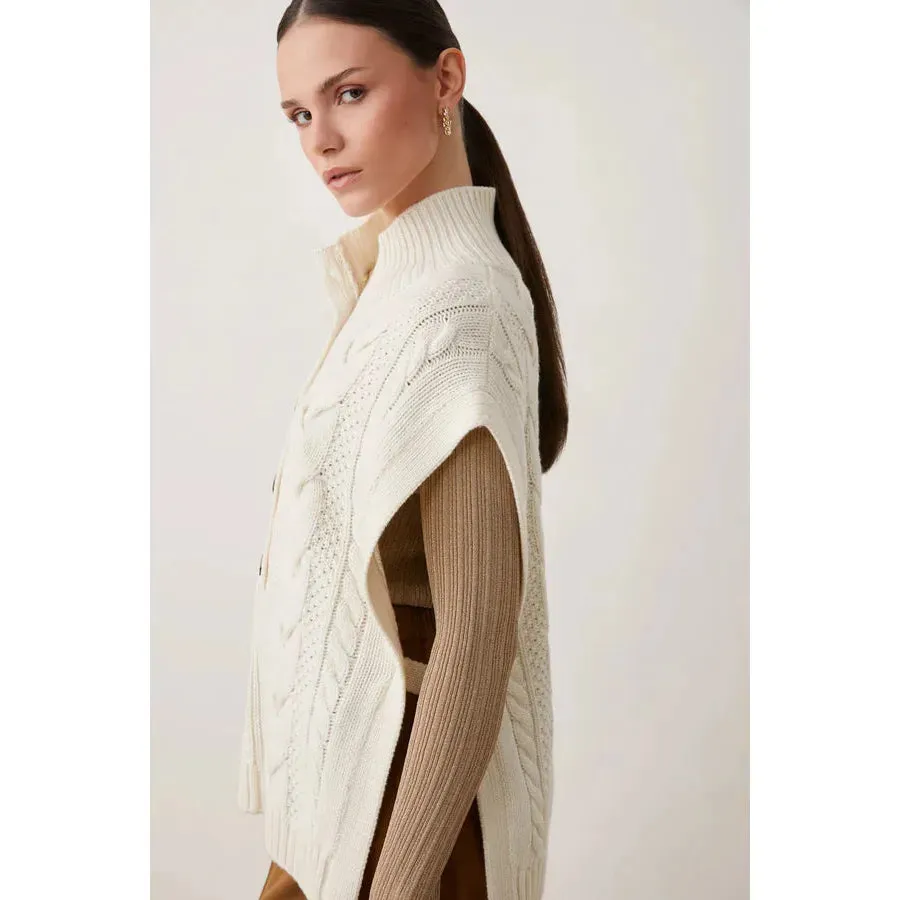 PLAGNY Knitted Vest Cream