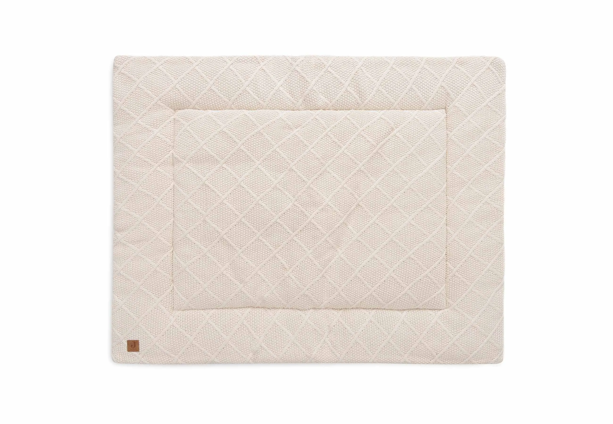 Playpen Mat 75x95cm Check Knit - Oatmeal