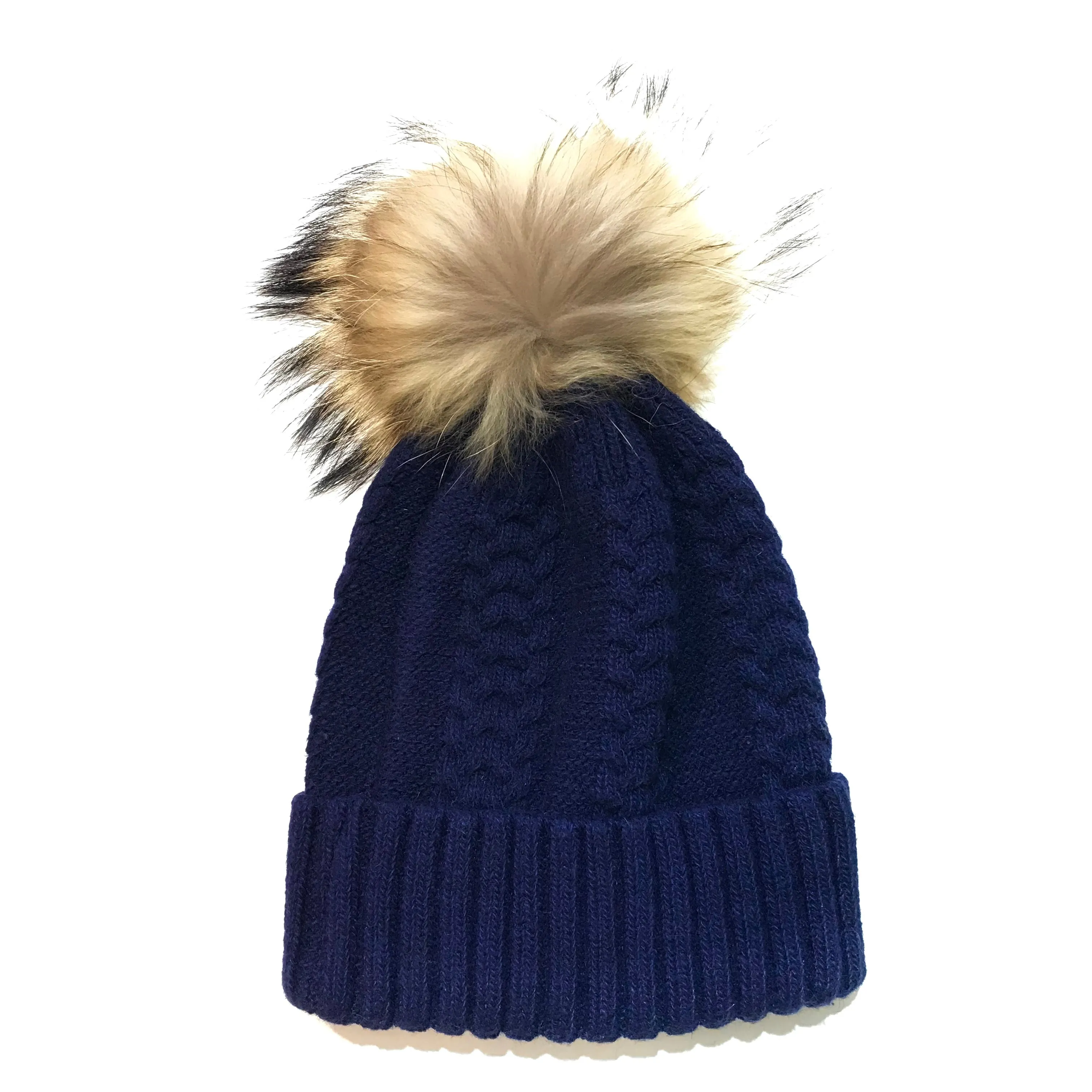 Pom Rope Patterned Hat