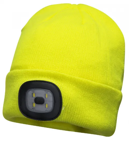 PORTWEST BEANIE LED HEAD LIGHT USB RECHARGEABLE - B029