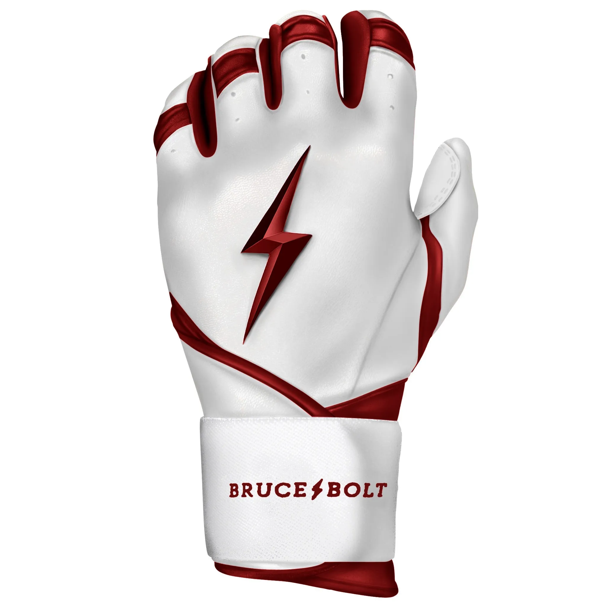 PREMIUM PRO CHROME Series Long Cuff Batting Gloves | MAROON