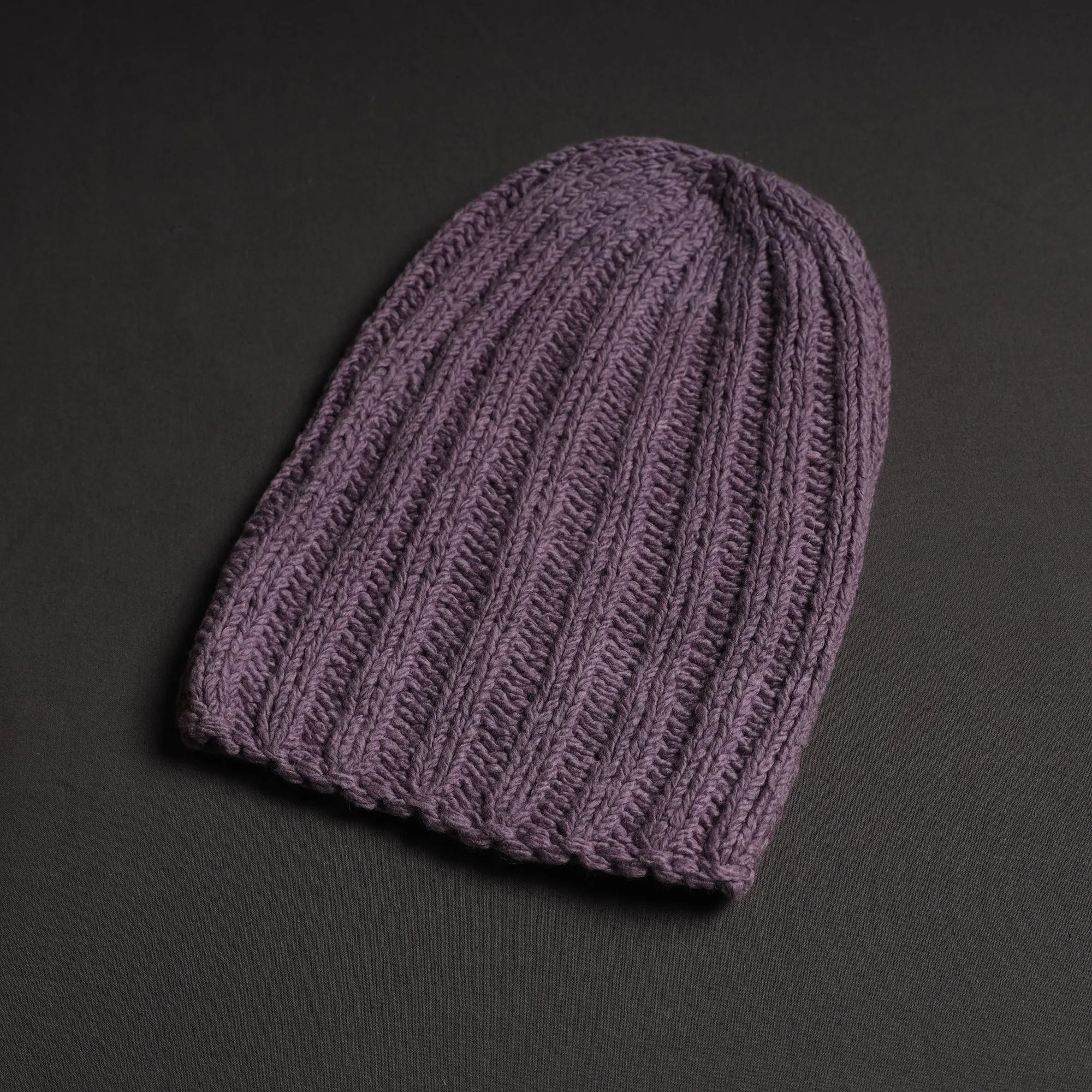 Purple - Kullu Karishma Handwoven Pure Merino Wool Cap