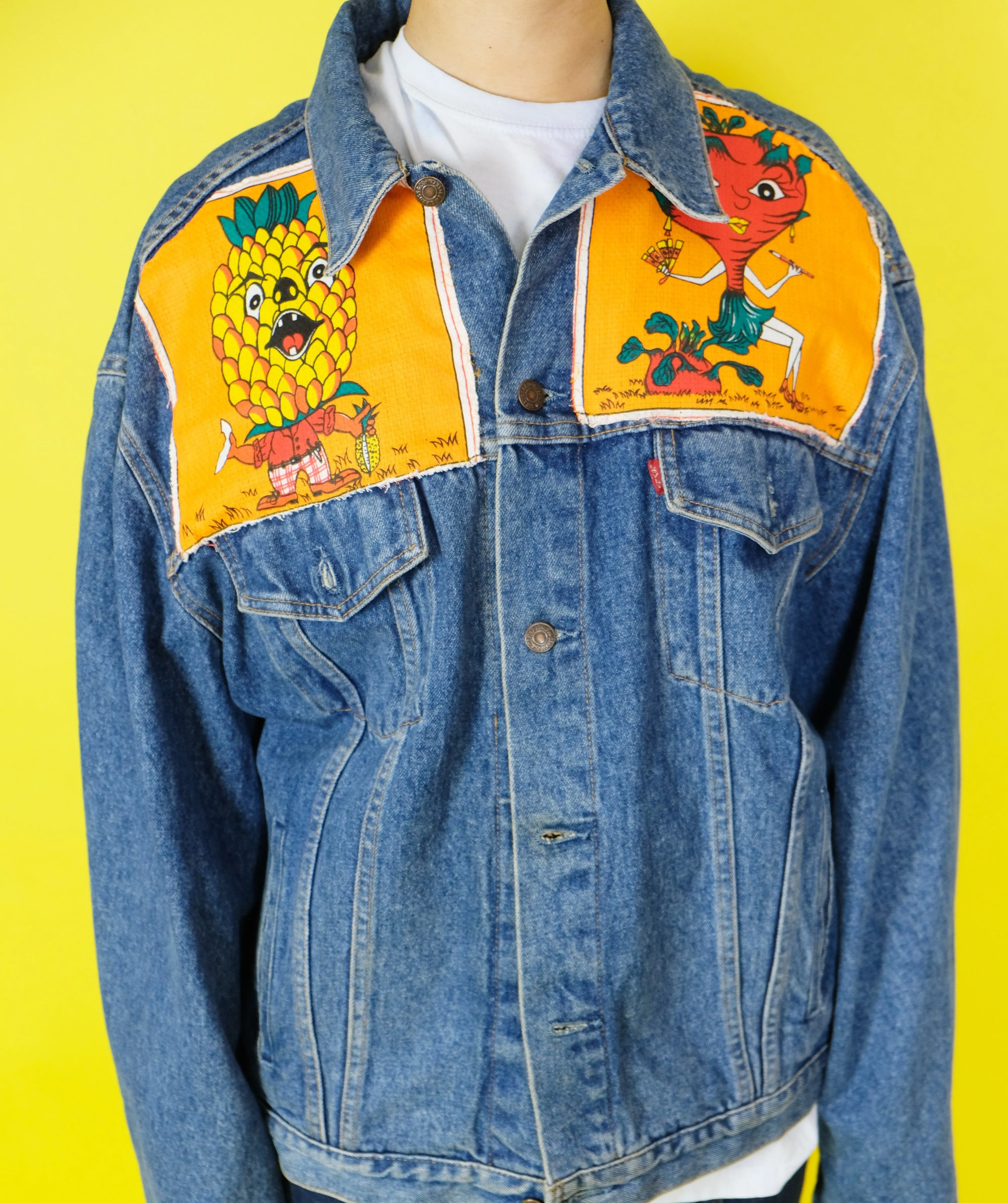 Reworked Kitsch Vegetable jacket- L