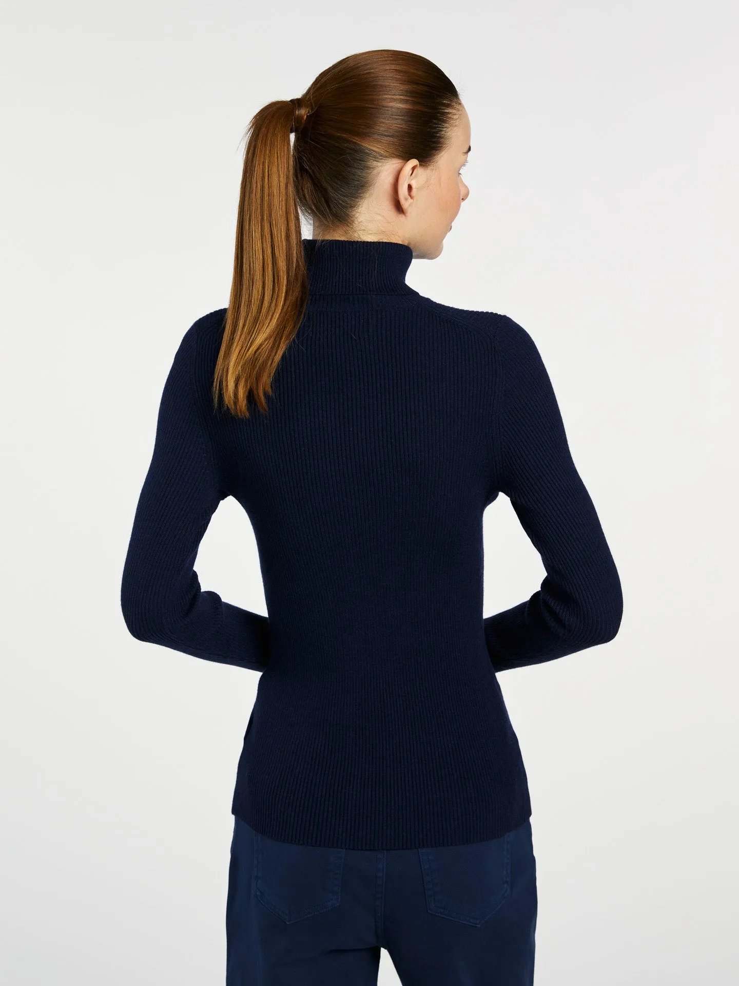 Rib Turtleneck Sweater