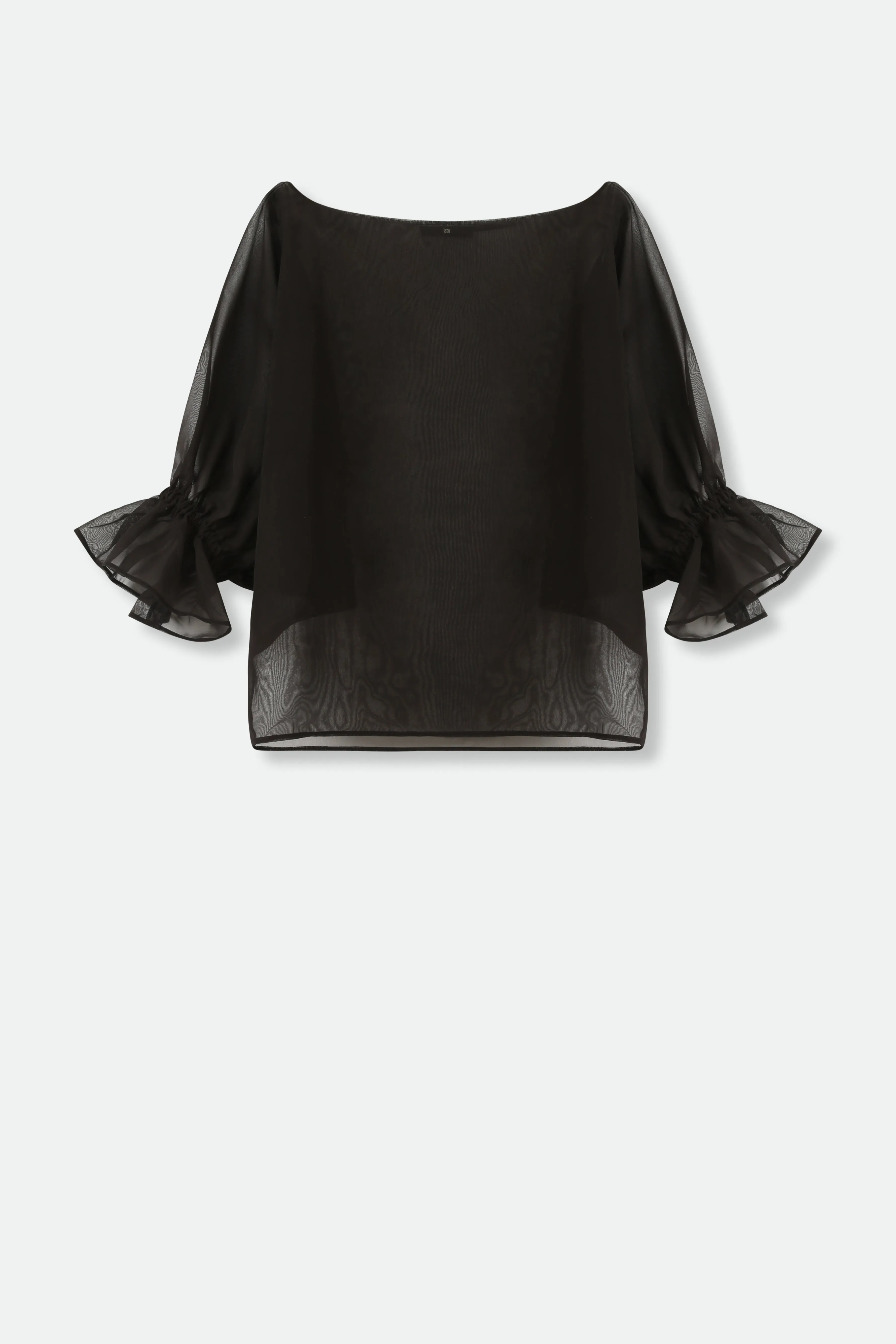 ROSALIE SILK ORGANZA TOP BLACK