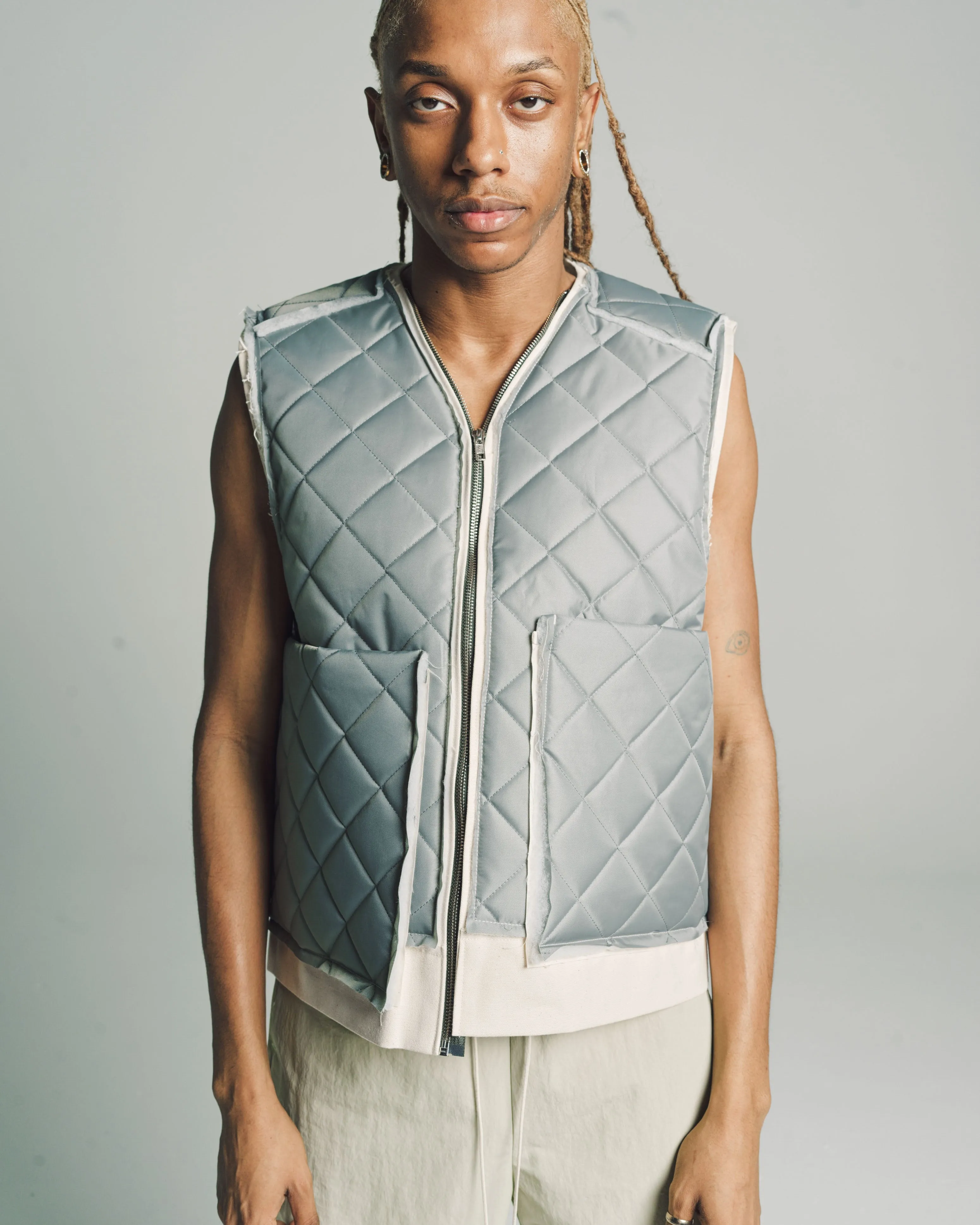 Sage Nylon Research Zip Vest