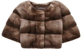 Sarah Mini Mink Fur Jacket Bosco