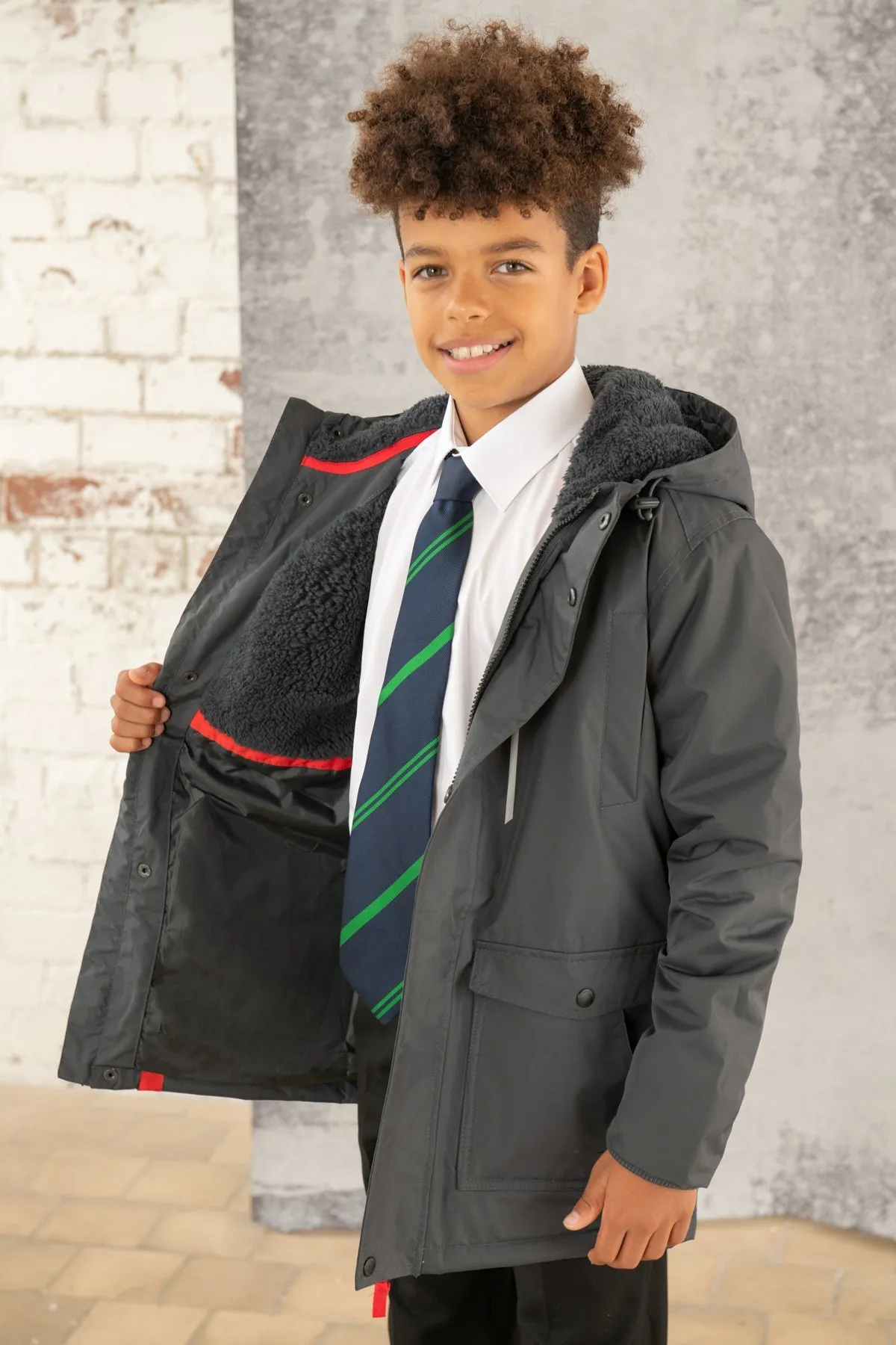 School Coat - Charcoal