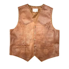 Scully Men's Brown Vintage Lambskin Vest