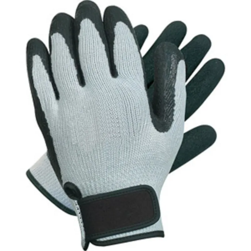 Shelby Specialty Gloves 2517 Knit Glove with Dipped Palm, Grey/Black, 1 Pair