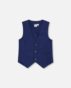 Sleeveless Vest Navy Blue