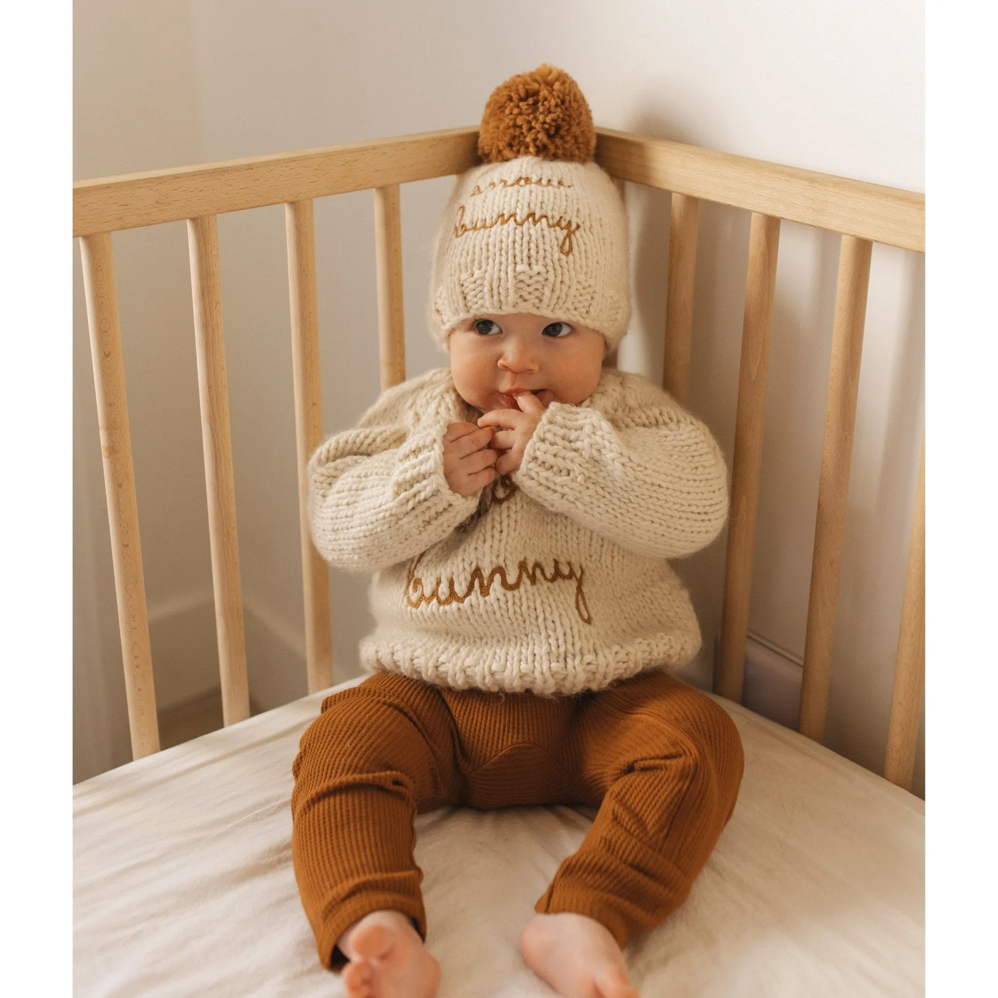 Snow Bunny Pecan Crew Neck Sweater for Baby & Toddler